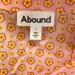 Abound Pink and Orange Floral Blouse